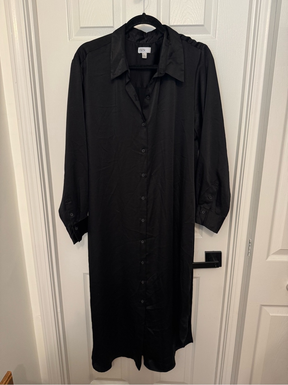 Nordstrom Rack Long Sleeve Satin Shirtdress